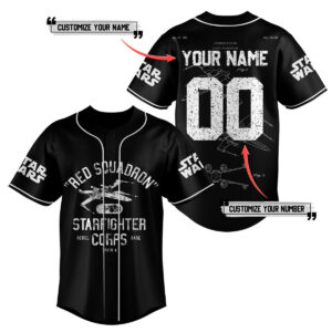 Red Squadron Baseball Jersey For Men Women And Kids Gift for Fans