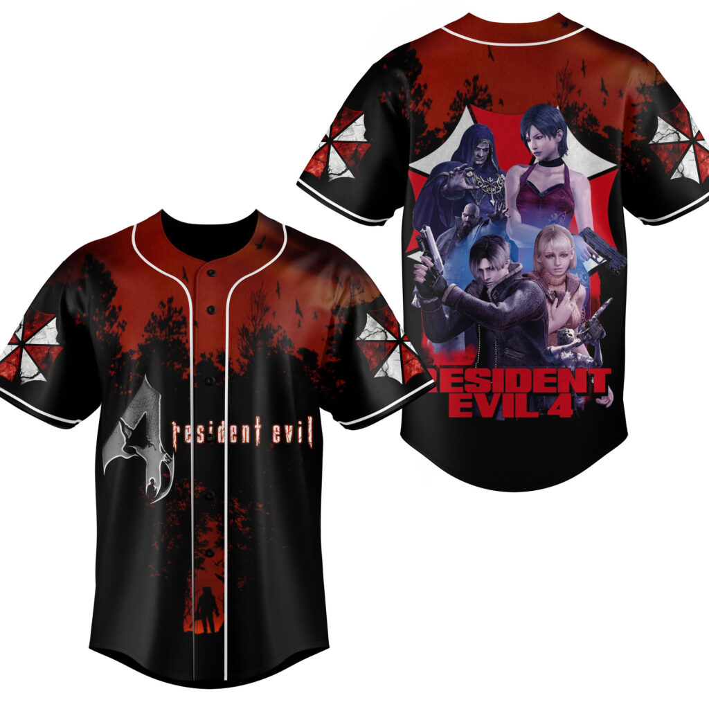 Resident Evil Baseball Jersey For Men Women And Kids Gift for Fans Resident Evil Baseball Jersey For Men Women And Kids Gift for Fans