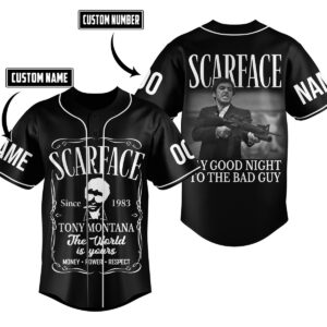Scarface Tony Montana Baseball Jersey For Men Women And Kids Gift for Fans