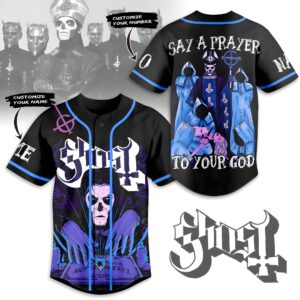 Say A Prayer To Your God Ghost Baseball Jersey For Men Women And Kids Gift for Fans