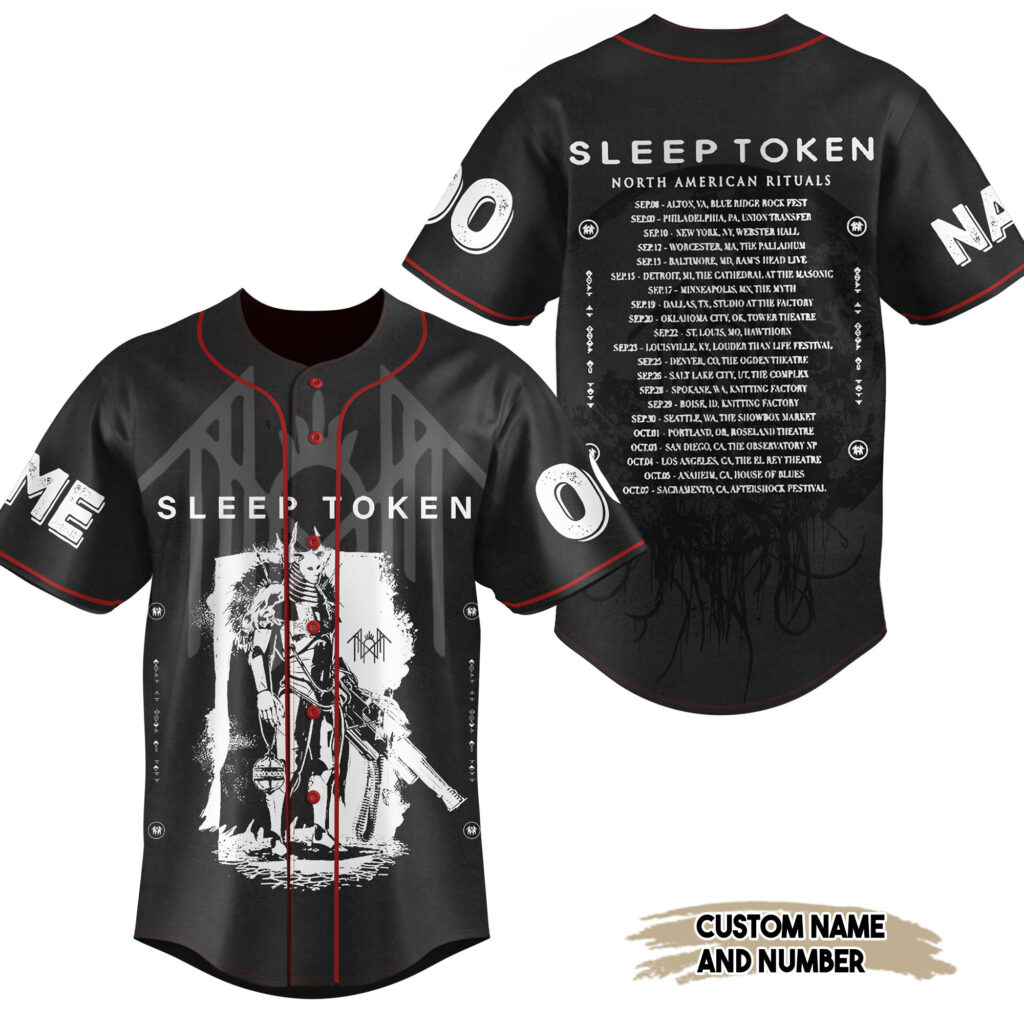 Sleep Token Baseball Jersey For Men Women And Kids Gift for Fans Sleep Token Baseball Jersey For Men Women And Kids Gift for Fans