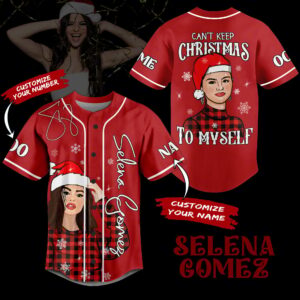 Selena Gomez Baseball Jersey For Men Women And Kids Gift for Fans