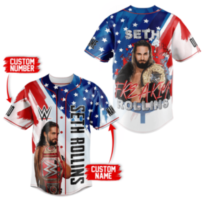 Seth Rollins Baseball Jersey For Men Women And Kids Gift for Fans