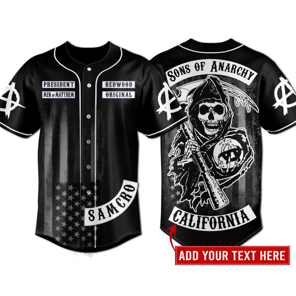 Sons of Anarchy Baseball Jersey For Men Women And Kids Gift for Fans Sons of Anarchy Baseball Jersey For Men Women And Kids Gift for Fans