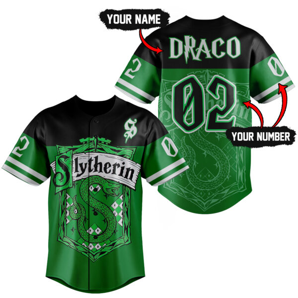 Slytherin House Baseball Jersey For Men Women And Kids Gift for Fans