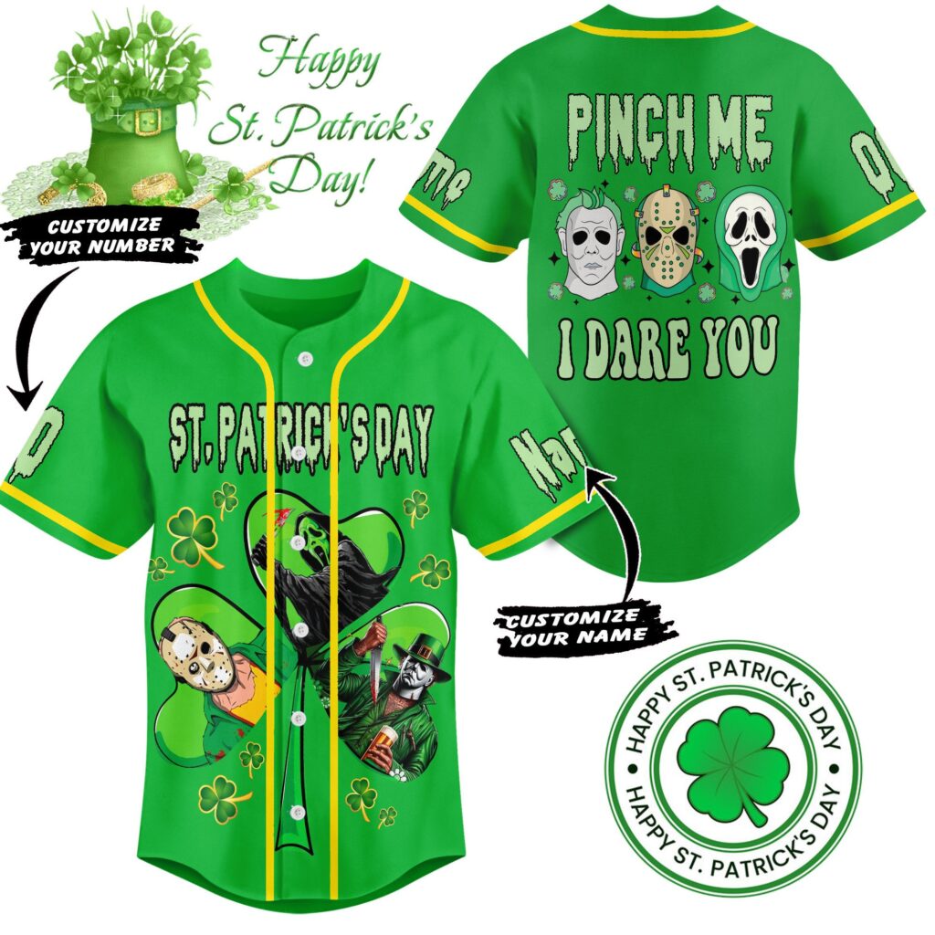 St. Patricks Day Baseball Jersey For Men Women And Kids Gift for Fans St. Patricks Day Baseball Jersey For Men Women And Kids Gift for Fans