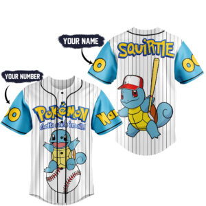 Squirtle Pokemon Baseball Jersey For Men Women And Kids Gift for Fans