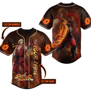 Street Fighter Baseball Jersey For Men Women And Kids Gift for Fans