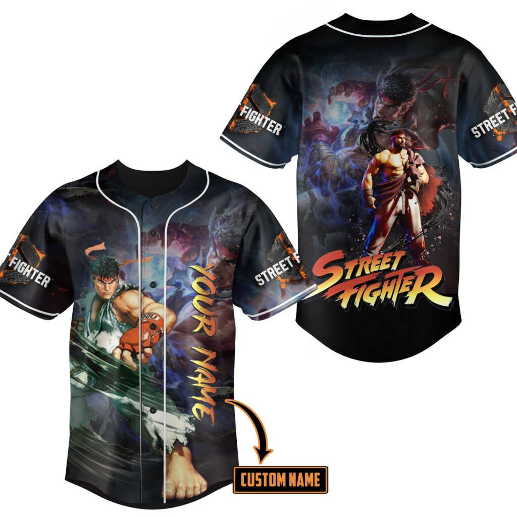 Street Fighter Baseball Jersey For Men Women And Kids Gift for Fans Street Fighter Baseball Jersey For Men Women And Kids Gift for Fans