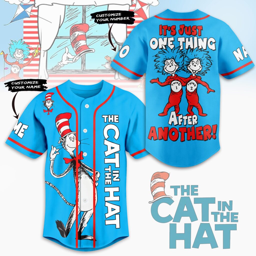 The Cat in the Hat Baseball Jersey For Men Women And Kids Gift for Fans The Cat in the Hat Baseball Jersey For Men Women And Kids Gift for Fans