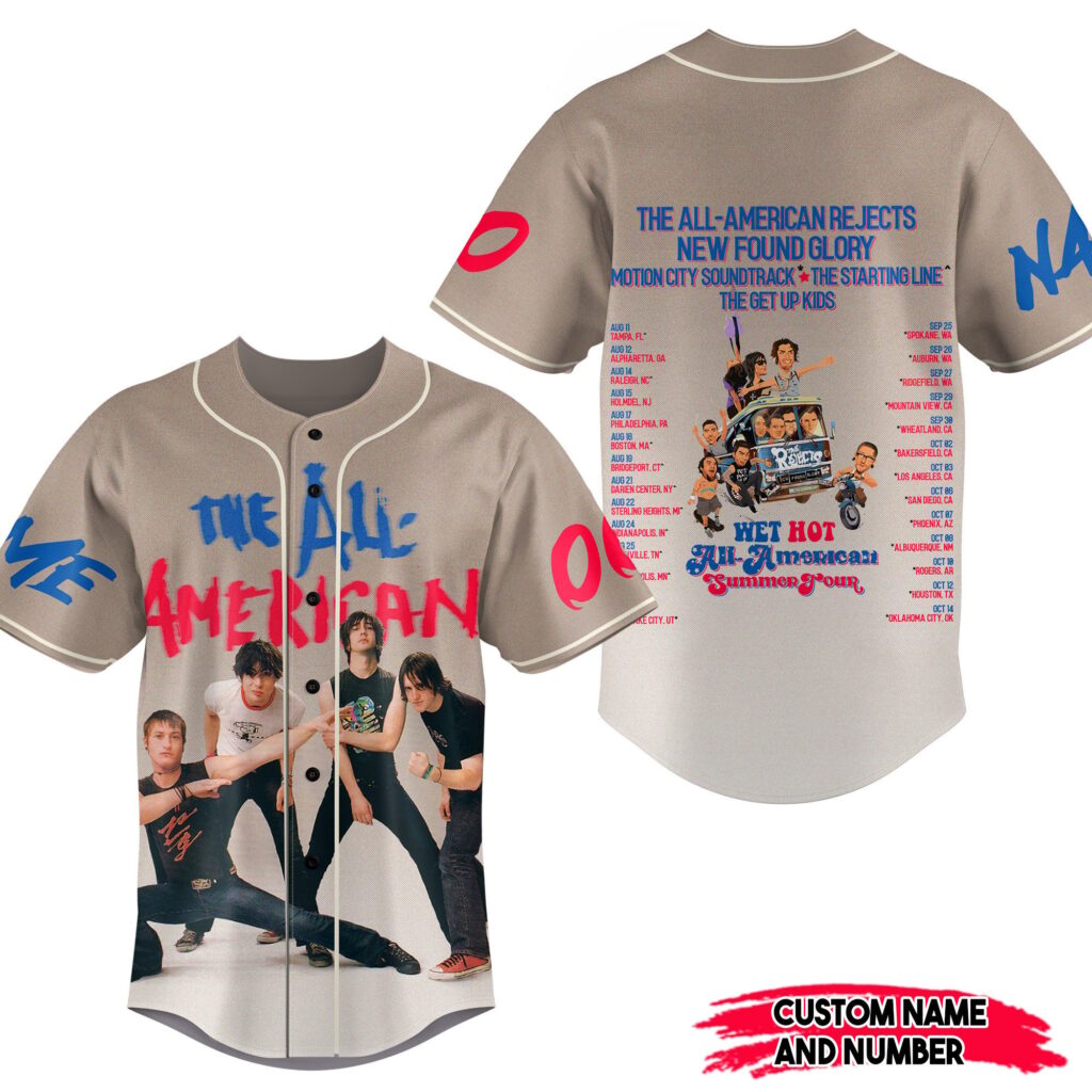 The All-American Rejects Baseball Jersey For Men Women And Kids Gift for Fans The All-American Rejects Baseball Jersey For Men Women And Kids Gift for Fans