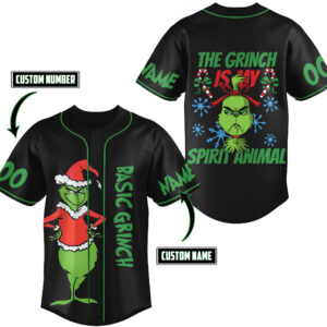 The Grinch Baseball Jersey For Men Women And Kids Gift for Fans
