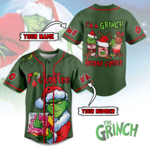 The Grinch Baseball Jersey For Men Women And Kids Gift for Fans