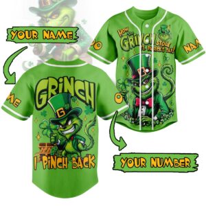 The Grinch Baseball Jersey For Men Women And Kids Gift for Fans