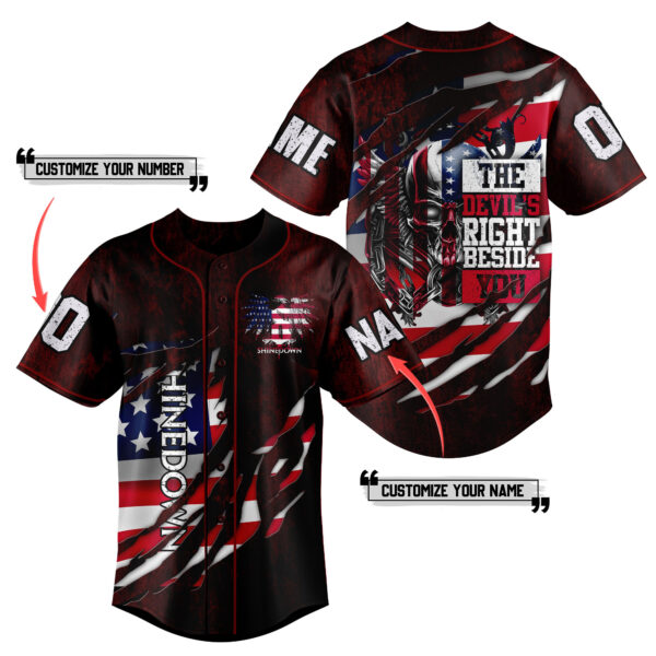 The Devil Is Right Beside You Baseball Jersey For Men Women And Kids Gift for Fans