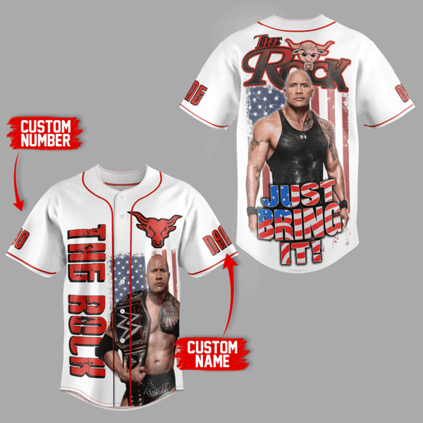 The Rock Baseball Jersey For Men Women And Kids Gift for Fans The Rock Baseball Jersey For Men Women And Kids Gift for Fans