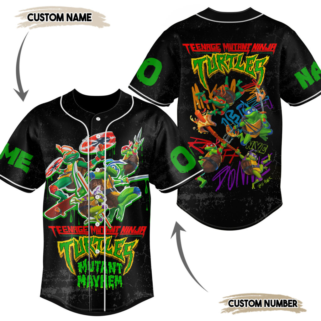 Turtles Teenage Mutant Ninja Baseball Jersey For Men Women And Kids Gift for Fans Turtles Teenage Mutant Ninja Baseball Jersey For Men Women And Kids Gift for Fans