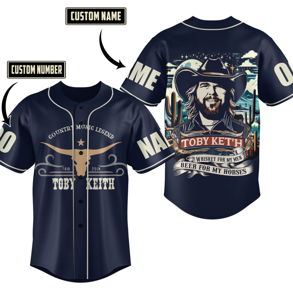 Toby Keith Baseball Jersey For Men Women And Kids Gift for Fans Toby Keith Baseball Jersey For Men Women And Kids Gift for Fans
