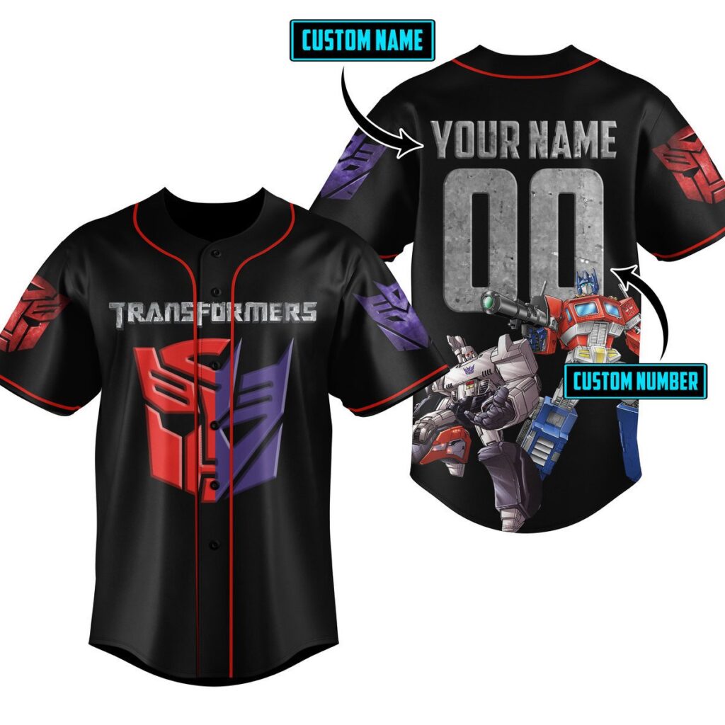Transformers Baseball Jersey For Men Women And Kids Gift for Fans Transformers Baseball Jersey For Men Women And Kids Gift for Fans