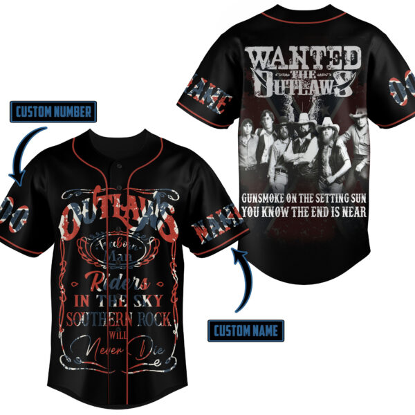 Wanted The Outlaws Baseball Jersey For Men Women And Kids Gift for Fans