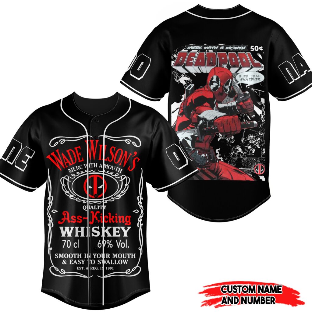 Wade Wilson Baseball Jersey For Men Women And Kids Gift for Fans Wade Wilson Baseball Jersey For Men Women And Kids Gift for Fans