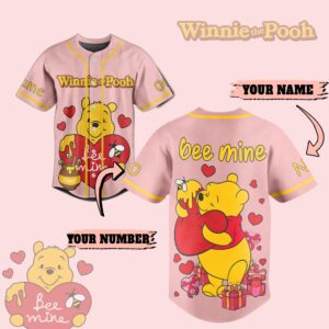 Winnie-the-Pooh Baseball Jersey For Men Women And Kids