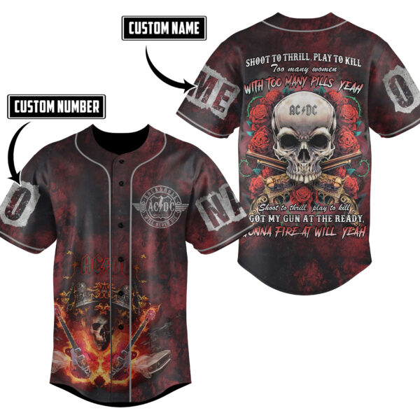 ACDC Baseball Jersey For Men Women And Kids Gift for Fans