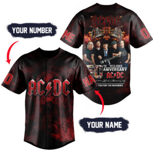 ACDC Baseball Jersey For Men Women And Kids Gift for Fans