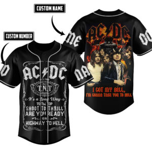ACDC Rock Band Baseball Jersey For Men Women And Kids Gift for Fans