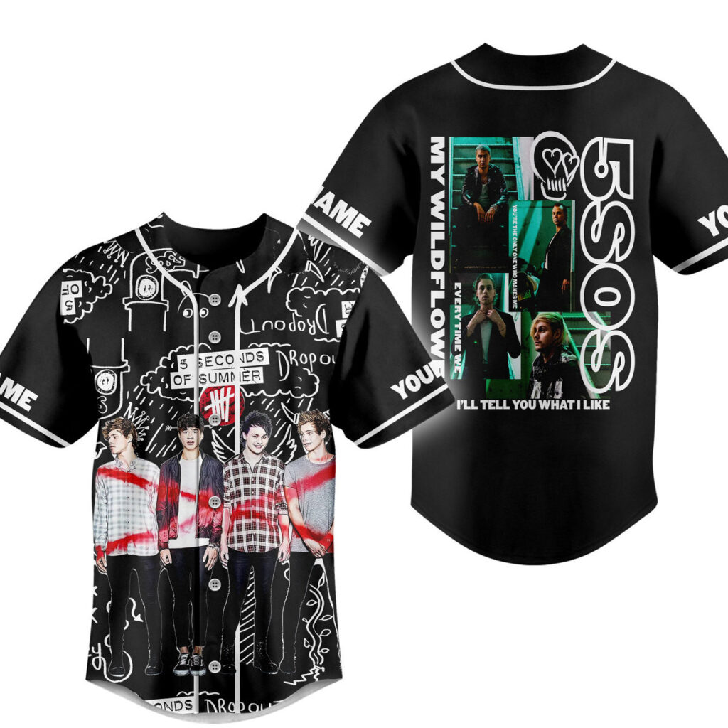5 Seconds Of Summer Baseball Jersey For Men Women And Kids Gift for Fans 5 Seconds Of Summer Baseball Jersey For Men Women And Kids Gift for Fans