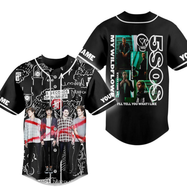 5 Seconds Of Summer Baseball Jersey For Men Women And Kids Gift for Fans
