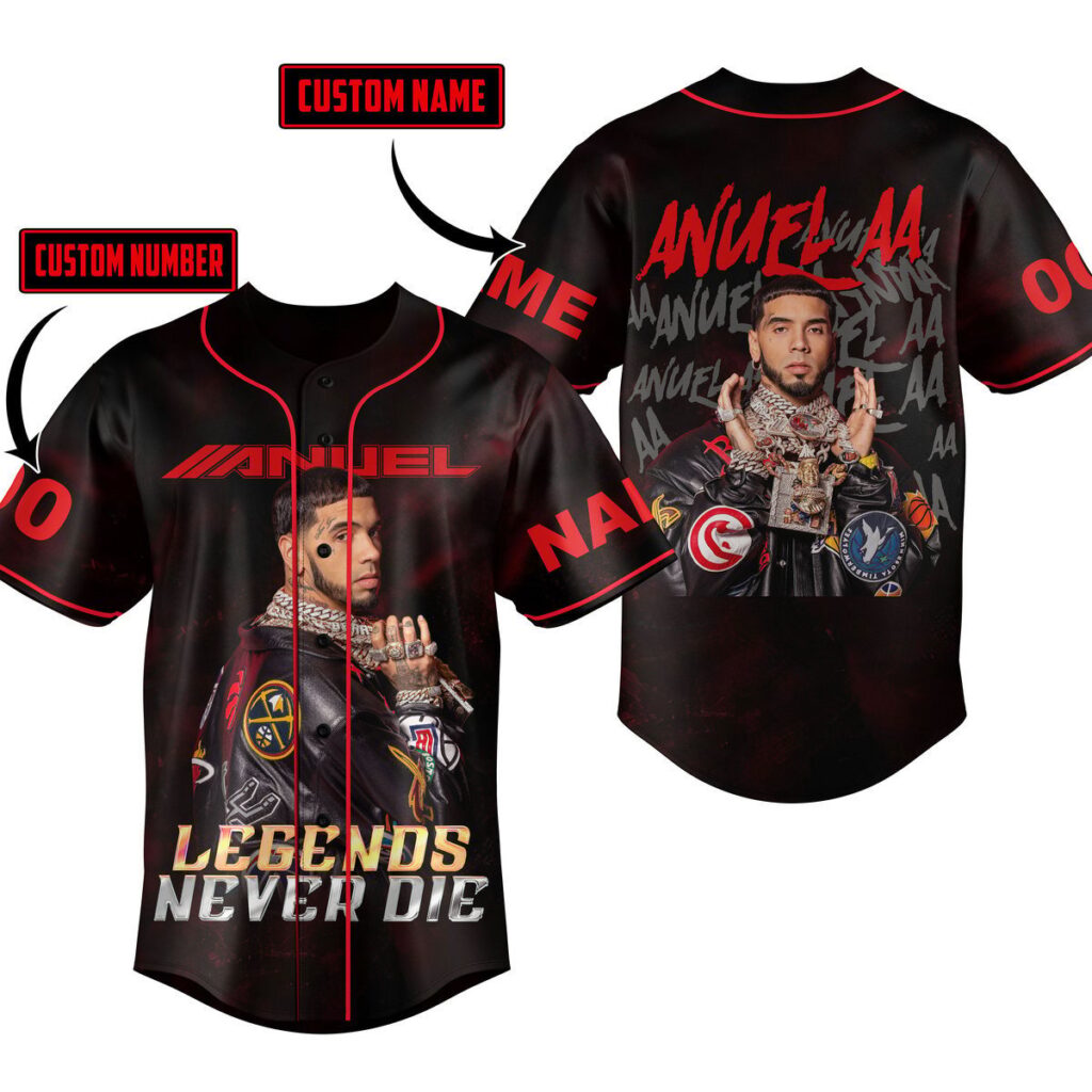 Anuel AA Baseball Jersey For Men Women And Kids Gift for Fans Anuel AA Baseball Jersey For Men Women And Kids Gift for Fans