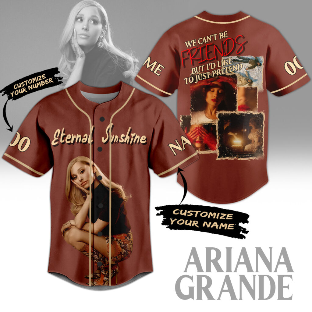Ariana Grande Baseball Jersey For Men Women And Kids Gift for Fans Ariana Grande Baseball Jersey For Men Women And Kids Gift for Fans