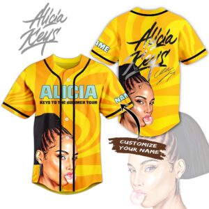 Alicia Keys Baseball Jersey For Men Women And Kids Gift for Fans