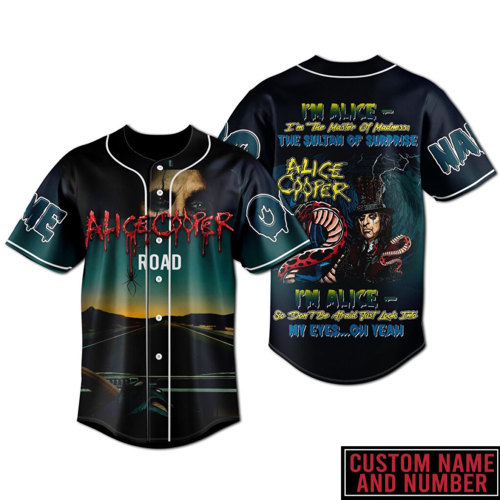 Alice Cooper Baseball Jersey For Men Women And Kids Gift for Fans Alice Cooper Baseball Jersey For Men Women And Kids Gift for Fans