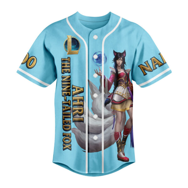 Ahri The Nine-Tailed Fox Baseball Jersey For Men Women And Kids Gift for Fans