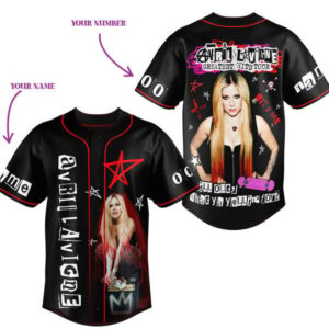 Avril Lavigne Baseball Jersey For Men Women And Kids Gift for Fans