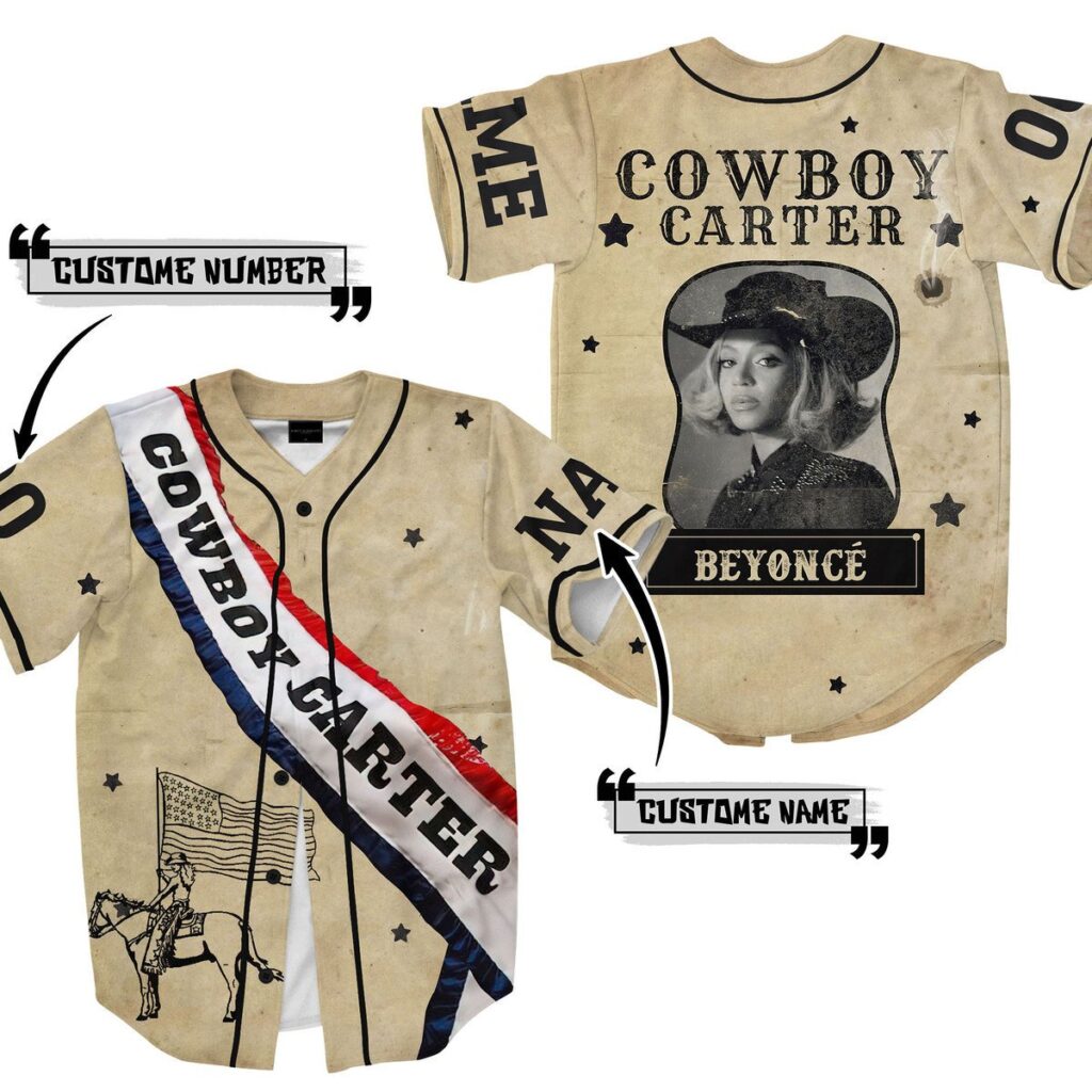 Beyonce Cowboy Carter Baseball Jersey For Men Women And Kids Gift for Fans Beyonce Cowboy Carter Baseball Jersey For Men Women And Kids Gift for Fans