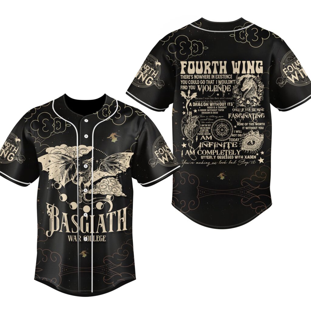 Basgiath War College Baseball Jersey For Men Women And Kids Gift for Fans Basgiath War College Baseball Jersey For Men Women And Kids Gift for Fans