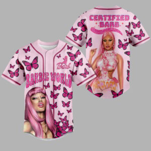 Barbie World Certified Barb Baseball Jersey For Men Women And Kids Gift for Fans