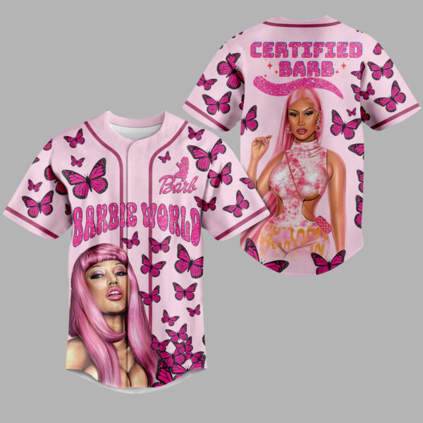 Barbie World Certified Barb Baseball Jersey For Men Women And Kids Gift for Fans