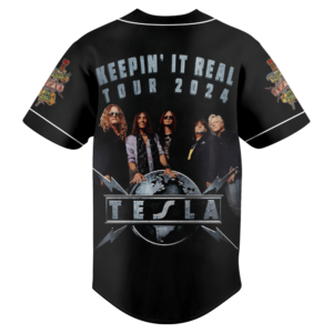 Band Keeping It Real Gift for Fans Tesla Baseball Jersey For Men Women And Kids Gift for Fans 3
