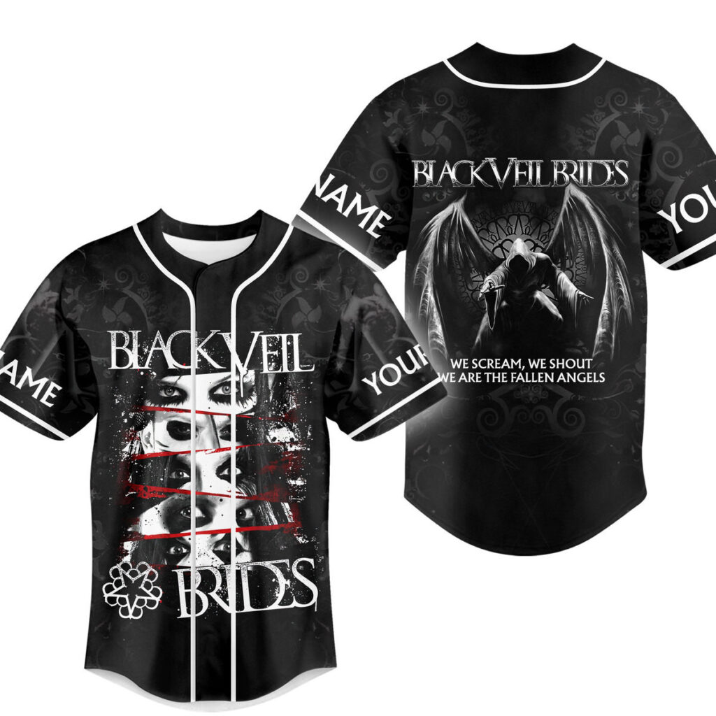 Black Veil Brides Baseball Jersey For Men Women And Kids Gift for Fans Black Veil Brides Baseball Jersey For Men Women And Kids Gift for Fans