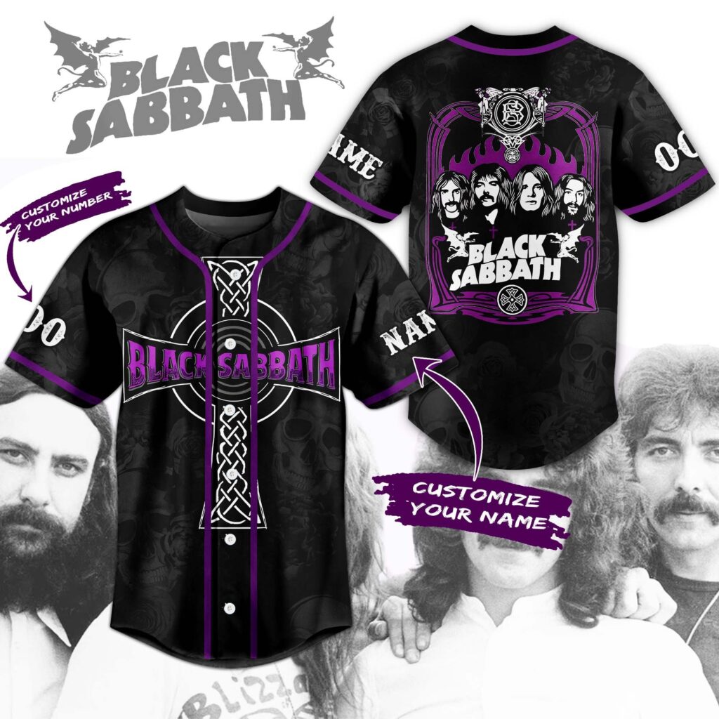 Black Sabbath Baseball Jersey For Men Women And Kids Gift for Fans Black Sabbath Baseball Jersey For Men Women And Kids Gift for Fans
