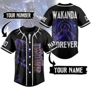 Black Panther Baseball Jersey For Men Women And Kids Gift for Fans