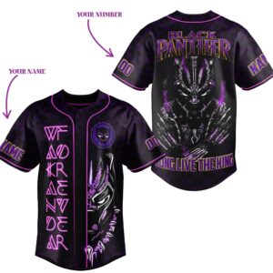Black Panther Baseball Jersey For Men Women And Kids Gift for Fans
