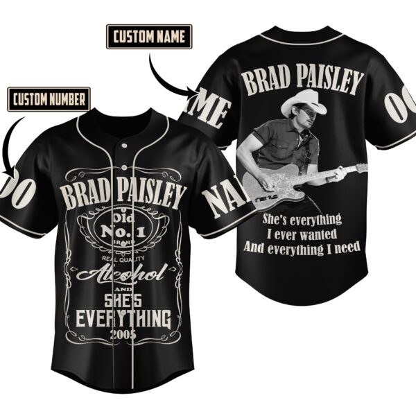 Brad Paisley Baseball Jersey For Men Women And Kids Gift for Fans