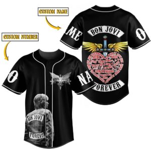 Bon Jovi Baseball Jersey For Men Women And Kids Gift for Fans