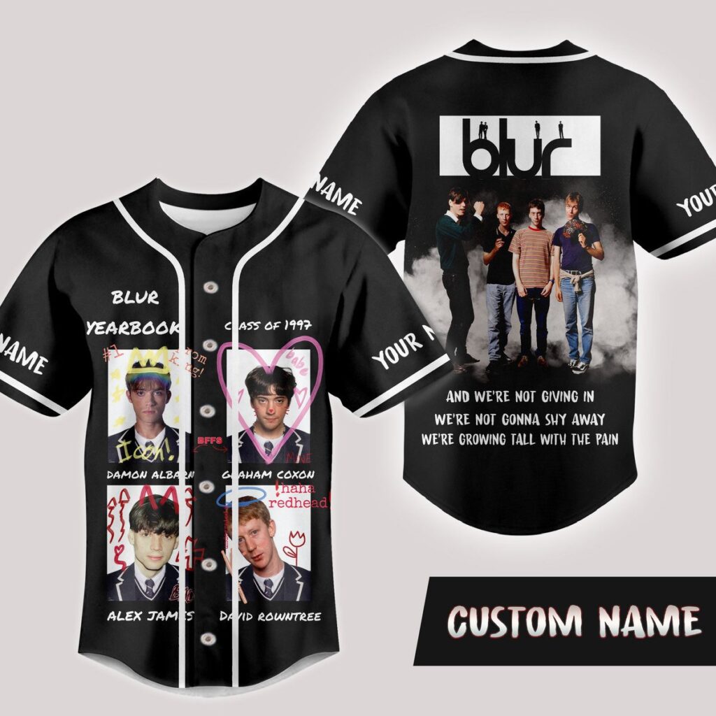 Blur Yearbook Baseball Jersey For Men Women And Kids Gift for Fans Blur Yearbook Baseball Jersey For Men Women And Kids Gift for Fans
