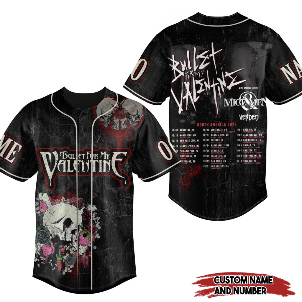 Bullet for My Valentine Baseball Jersey For Men Women And Kids Gift for Fans Bullet for My Valentine Baseball Jersey For Men Women And Kids Gift for Fans